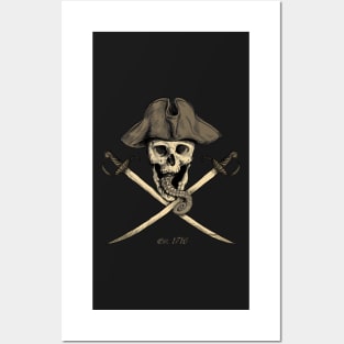Black Flag Pirate Skull Posters and Art